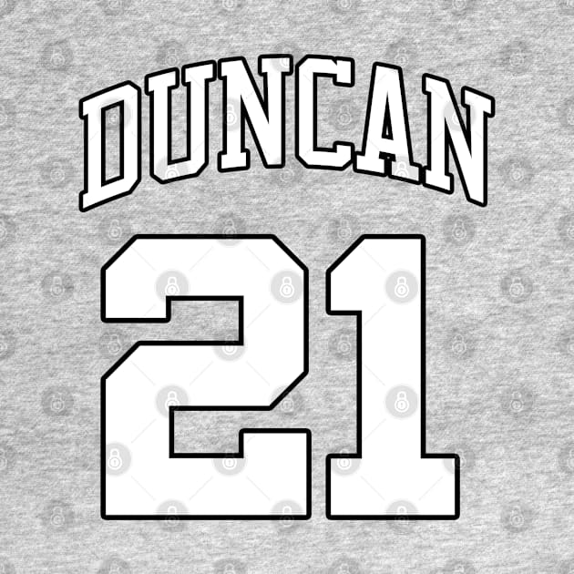 Tim Duncan Number 21 by Cabello's